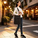 Damen Rucksack Canvas Handtasche Umhängetasche Schultertasche Vintage – Bild 4