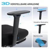 Ergonomischer Bürostuhl mit Netzstoff, Lendenstütze, verstellbare Kopfstütze – Bild 8