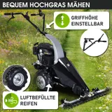 BRAST Balkenmäher Benzin 3,5kW(4,8PS) Radantrieb Rasenmäher Hochgrasmäher 196ccm – Bild 5