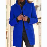 Damen Wollmantel Winterjacke Wolloptik Parka Dufflecoat Lady Mantel Coat Top – Bild 12
