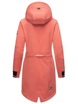 Marikoo Damen warme Winter Softshell Jacke Parka Mantel lang mit Kapuze B964 – Bild 5