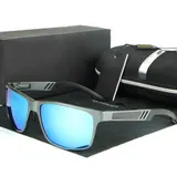 Aluminium Herren HD Sonnenbrille Polarisiert Sport Carbon UV400 Verspiegelt Matt – Bild 18