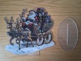 2D Weihnachtsdeko, Tischdeko, Rentiergespann, Acryl, Nr. 1 – Bild 3