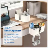 Arbeitsbereich Organizer Schreibtisch Getr?nkehalter mit Kopfh?reraufh?nger u – Bild 7