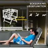 4-tlg. Gartenmöbel-Set, Balkonmöbel-Set mit Ecksofa, Doppelsofa, Refurbished – Bild 7