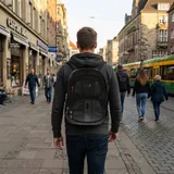 Bag Street Rucksack Sport Reisen Arbeit Freizeit Schulrucksack Herren Schwarz – Bild 8