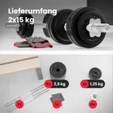 Hop-Sport Gusseisen Kurzhanteln Set 30kg Hanteln Set Kurzhantel Hantelset 2x15kg – Bild 2