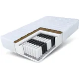Matratze 90x200 HOME MAX Taschenfederkern H3 H4 7 Zonen Kokos 24 cm Kaltschaum – Bild 1