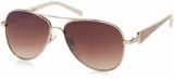 Damen Pilotenbrille getönt Sonnenbrille mit lackierten Bügeln und Strass – Bild 4