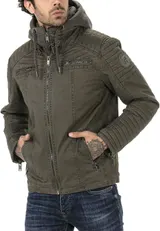 Redbridge Herren Jacke Übergangsjacke Bikerjacke abnehm Sweat- Kapuze 2in1 Look – Bild 6