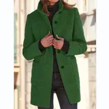 Damen Wollmantel Winterjacke Wolloptik Parka Dufflecoat Lady Mantel Coat Top – Bild 3