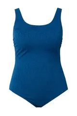 Ulla Popken Damen große Größen Badeanzug Pfauen ohne Softcups Rundhals 836096 – Bild 9