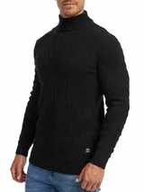 Indicode Herren Strickpullover INAlpha-Fein Grob Strick Pulli Stehkragen Sweater – Bild 5