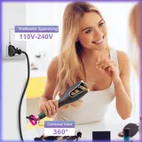 Lockenstab Automatisch Modell mit 4 Temperaturen 3 Heizzeiten 220°C Schwarz – Bild 7