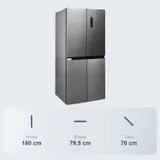 Privileg French Door Kühl-Gefrierkombination NoFrost Standkühlschrank Edelstahl – Bild 11