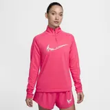 Nike Swoosh Dri-FIT 1/4 Zip Damen Midlayer Sportshirt Oberteil – Bild 7
