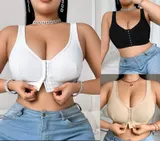 Damen BH Große Größen Frontverschluss Ohne Bügel Komfort BH 2XL 3XL 4XL Sexy u82 – Bild 4