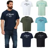 S.OLIVER Herren T-Shirt Übergrößen XXL 3XL 4XL 5XL Rundhals 100% Baumwolle Logo  – Bild 4