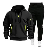 Herren Jogginganzug Trainingsanzug Sportanzug Hoodie Sporthose Hoodie Tracksuit – Bild 7