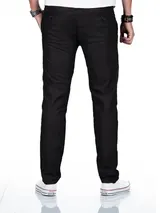 A. Salvarini Herren Designer Chino Stoff Hose Kariert Lang Stretch Regular AS370 – Bild 4