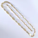 Herren Kette Gold 750 vergoldet 18K Edelstahl Plattenkette Steigbügelkette K485D – Bild 10