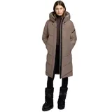 khujo Jange Damen-Mantel Winterparka Steppmantel Winter-Jacke Parka Coat Taupe – Bild 4