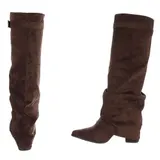 Damen Stiefel mit Reißverschluss Ital-Design 4582 in Braun – Bild 5