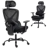 Ergonomischer Bürostuhl mit Netzstoff, Lendenstütze, verstellbare Kopfstütze – Bild 1