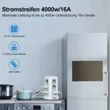 2 Meter, 12 Fach Steckdosenleiste 3 USB Mehrfachsteckdose Steckdosenturm Multi – Bild 9