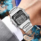 Luxus Herren Uhr Quarz Digital Leuchtziffern Datum Wasserdichte Sport Armbanduhr – Bild 3