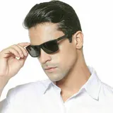 Aluminium Herren HD Sonnenbrille Polarisiert Sport Carbon UV400 Verspiegelt Matt – Bild 13