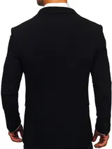 Sakko Herrensakko Sweatjacke Anzug Klassische Basic Casual Herren BOLF Unifarben – Bild 2