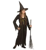 HEXEN KOSTÜM & HUT KINDER Halloween Karneval Zauberin Party Kleid Mädchen # 0043 – Bild 3