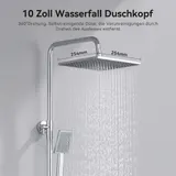 Edelstahl Duschset Duschsystem Duscharmatur Regendusche Handbrause Duschbrause – Bild 5
