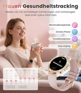 Smartwatch Damen Gold Telefonfunktion Fitnessuhr 100 Sportmodi SpO2 Android iOS – Bild 7
