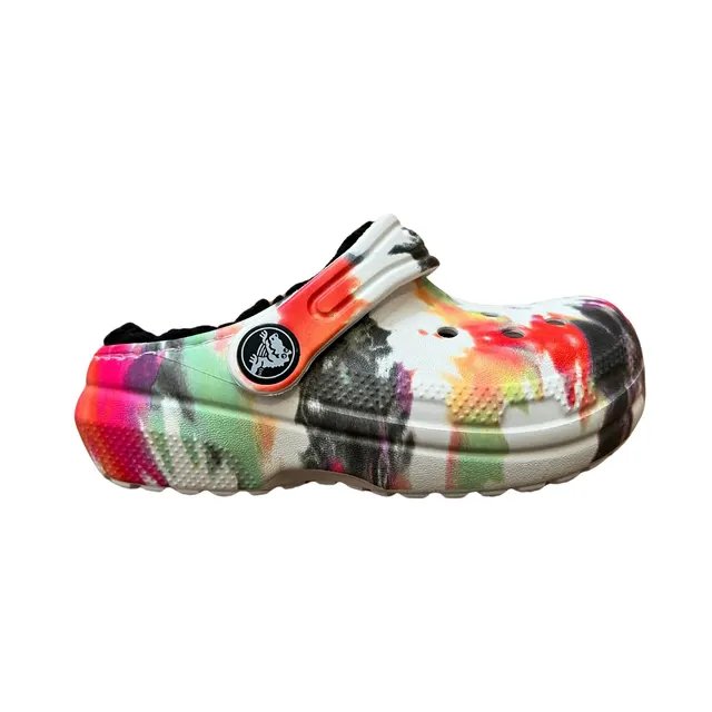Crocs Kinder Classic Lined Tie-Dye Clog gefütterte Hausschuhe Größen 19-31