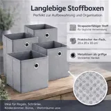 Faltbox 4er Set Aufbewahrungsbox Faltkiste Box Regalbox Staubox faltbar 20x20x20 – Bild 6