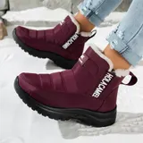 Damen Schneeschuhe Wasserdicht Winter Warm Stiefel Stiefeletten Flache Boots – Bild 2