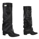 Damen Stiefel mit Reißverschluss und Reißverschluss Ital-Design 5952 in Schwarz – Bild 4