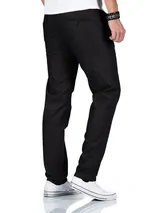 A. Salvarini Herren Designer Chino Stoff Hose Kariert Lang Stretch Regular AS370 – Bild 3