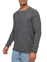 Indicode Herren Strickpullover Loakim-Herrenpullover meliert Männer Strick Pulli – Bild 3