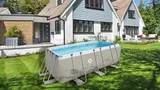 Pool 400x200x100cm  Komplettset Frame Gartenpool Aufstellpool Leiter Filterpumpe – Bild 3