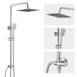 Edelstahl Duschset Duschsystem Duscharmatur Regendusche Handbrause Duschbrause – Bild 13