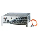 Edelstahl Gasbräter Gasgrill Gastrobräter Tischgrill 3 Flammen mit Grillrost – Bild 2