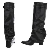 Damen Stiefel mit Reißverschluss und Reißverschluss Ital-Design 5952 in Schwarz – Bild 5
