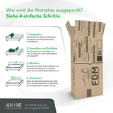 Matratze 90x200 HOME MAX Taschenfederkern H3 H4 7 Zonen Kokos 24 cm Kaltschaum – Bild 11