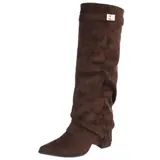 Damen Stiefel mit Reißverschluss Ital-Design 4582 in Braun – Bild 6