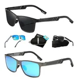 Aluminium Herren HD Sonnenbrille Polarisiert Sport Carbon UV400 Verspiegelt Matt – Bild 22
