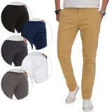 A. Salvarini Herren Designer Chino Stoff Hose Chinohose Regular Fit NEU AS016 – Bild 7