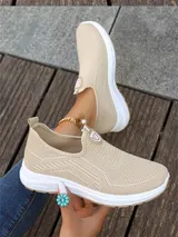 Damen Slip On Sneakers Sportschuhe Turnschuhe Laufschuhe Freizeit Running Shoes – Bild 5